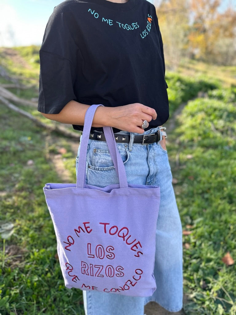 TOTE BAG "NO ME TOQUES LOS RIZOS QUE ME CONOZCO"