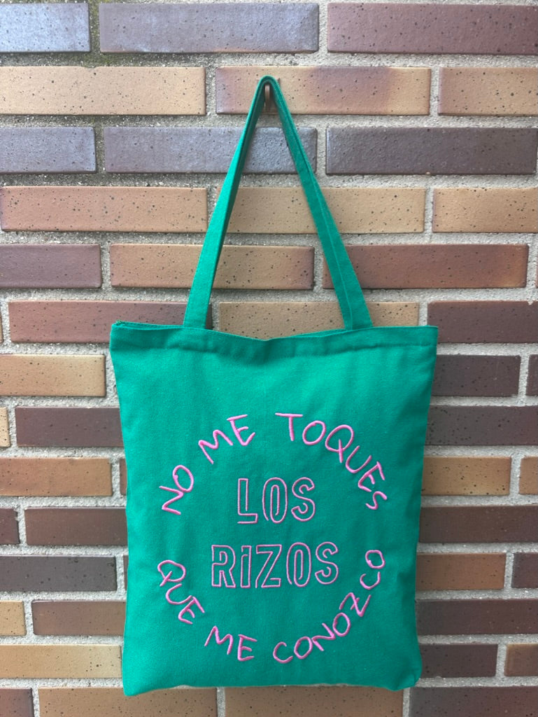 TOTE BAG "NO ME TOQUES LOS RIZOS QUE ME CONOZCO"