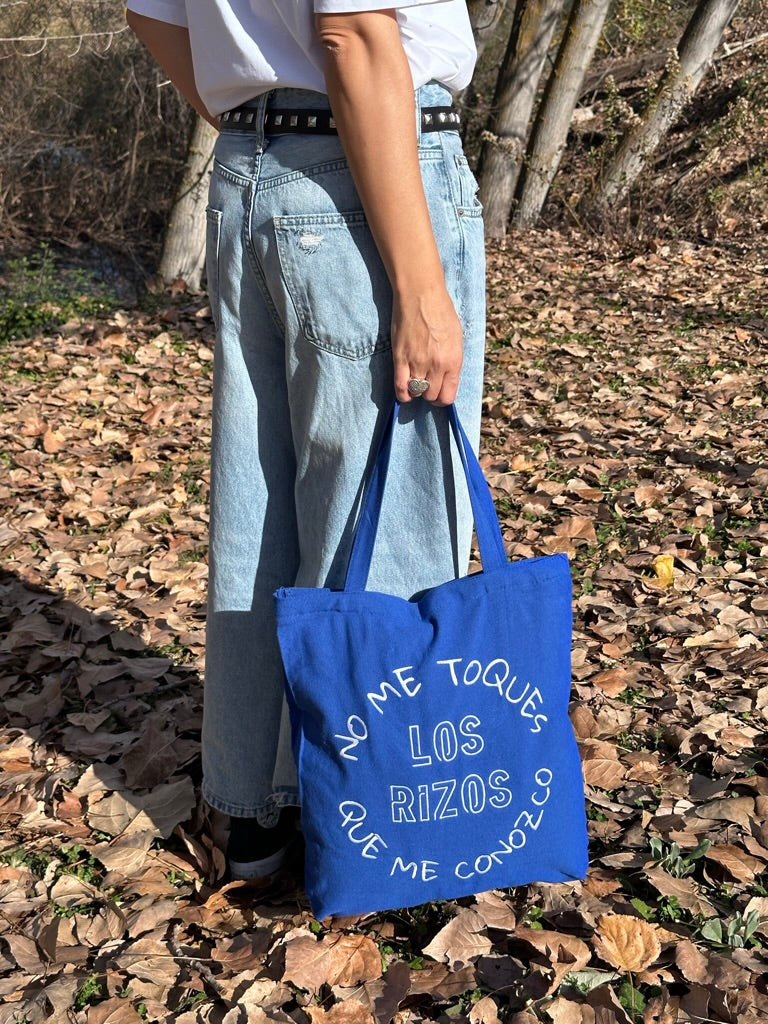 TOTE BAG "NO ME TOQUES LOS RIZOS QUE ME CONOZCO"