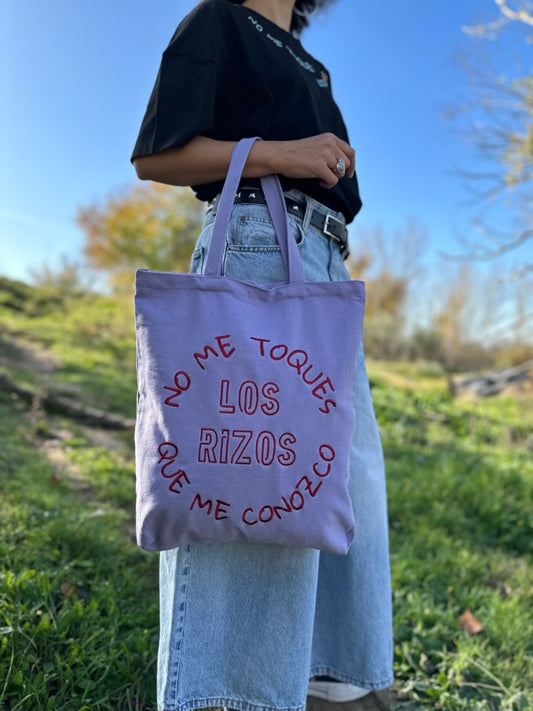 TOTE BAG "NO ME TOQUES LOS RIZOS QUE ME CONOZCO"