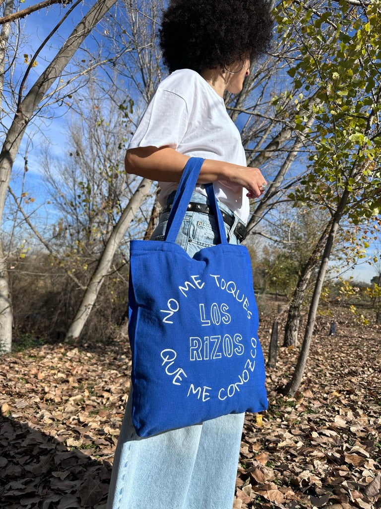 TOTE BAG "NO ME TOQUES LOS RIZOS QUE ME CONOZCO"