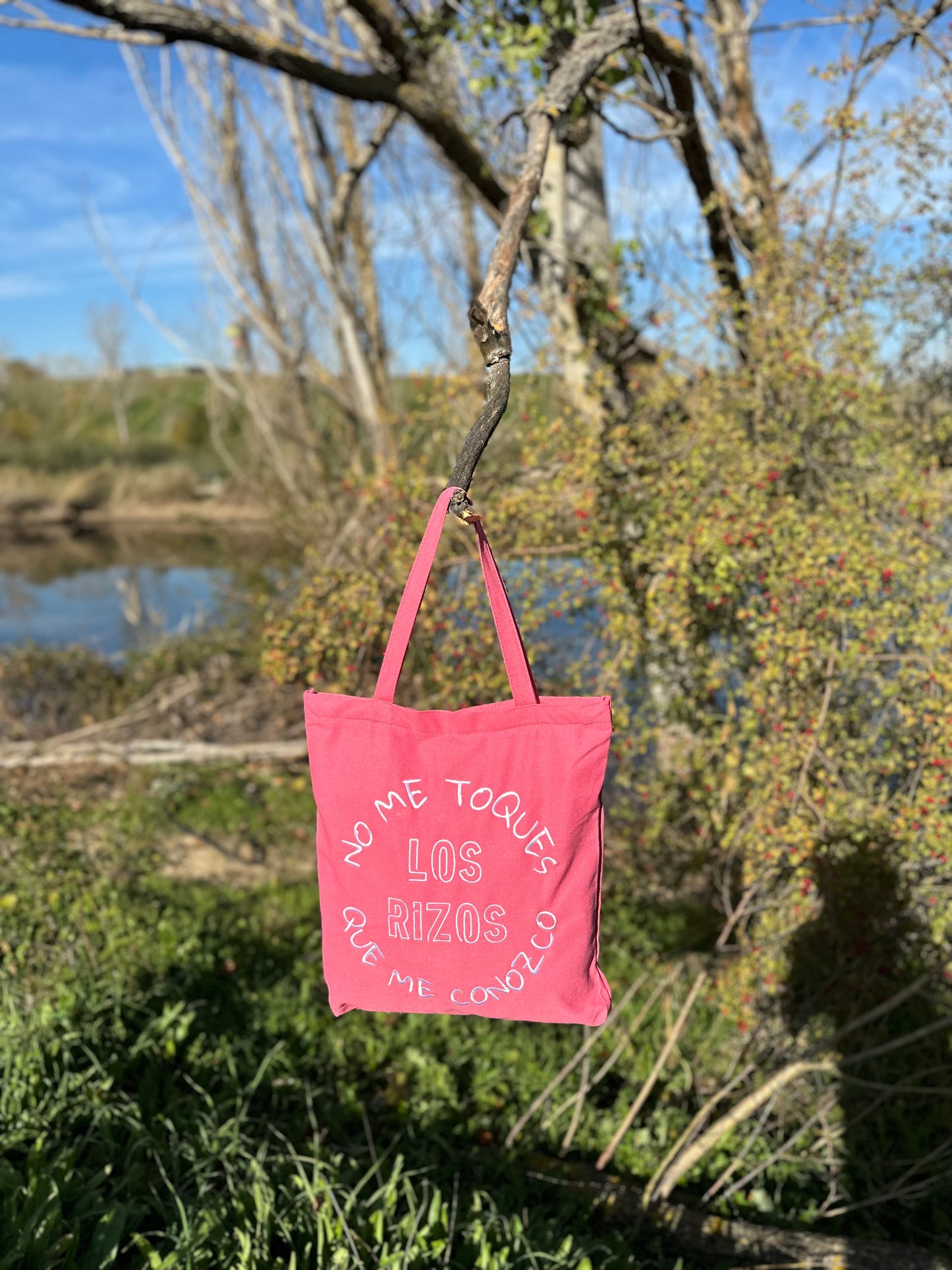 TOTE BAG "NO ME TOQUES LOS RIZOS QUE ME CONOZCO"